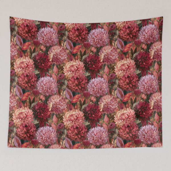 Item preview, Charming Dahlias Floral  - Botanical Garden Pattern  - Secret Santa Gifts designed and sold by RoyalStarsPatts.