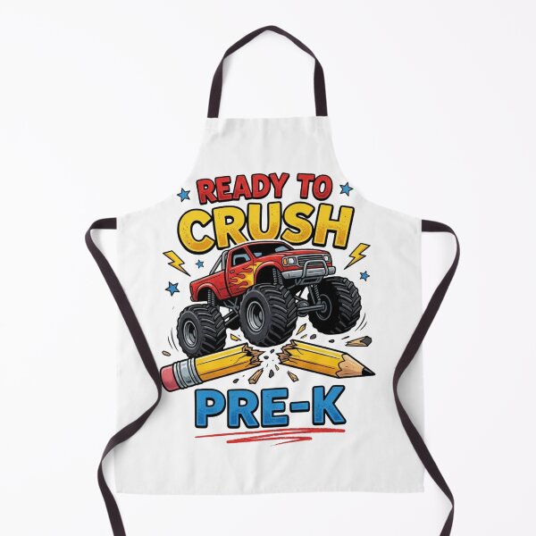 Item preview, Ready To Crush Pre-K Monster Truck Back To School Boys designed and sold by raedattia.
