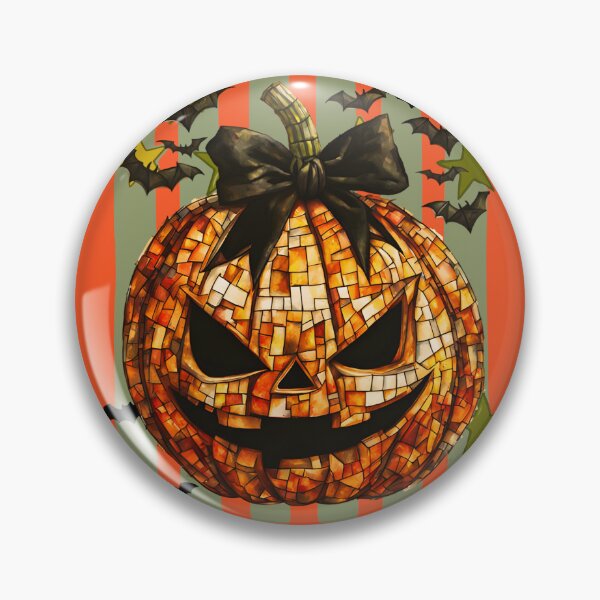 Item preview, Vintage Mosaic Jack O'Lantern Halloween designed and sold by fernandmoonbeam.