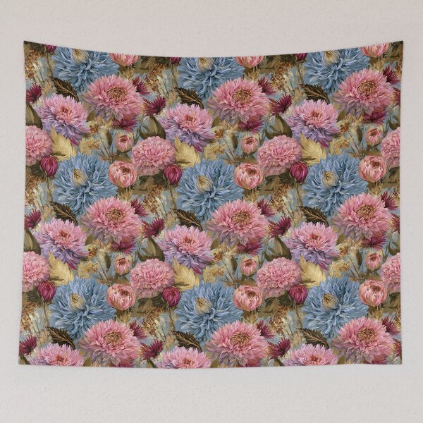 Item preview, Minimalistic Dahlias  - Flower Bouquet Pattern  - Sympathy Gifts designed and sold by RoyalStarsPatts.