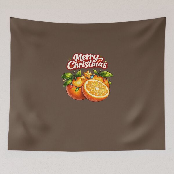 Item preview, Festive Merry Christmas Orange with Stars designed and sold by annenambiro.