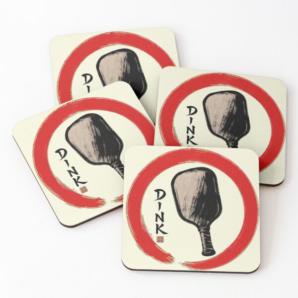 Item preview, Dink Japanese Minimalism Zen Ink Wash Pickleball Calligraphy Art designed and sold by PickleballPulse.