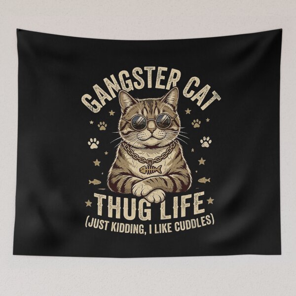 Item preview, Funny Gangster Cat Shirt, Meme Cats Graphic Tee, Vintage Cat Lover Shirt, Funny Cat Meme Tee, Edgy Cat Shirt, Cat Dad Gift, Cat Mom Shirt designed and sold by ezuldeen48.