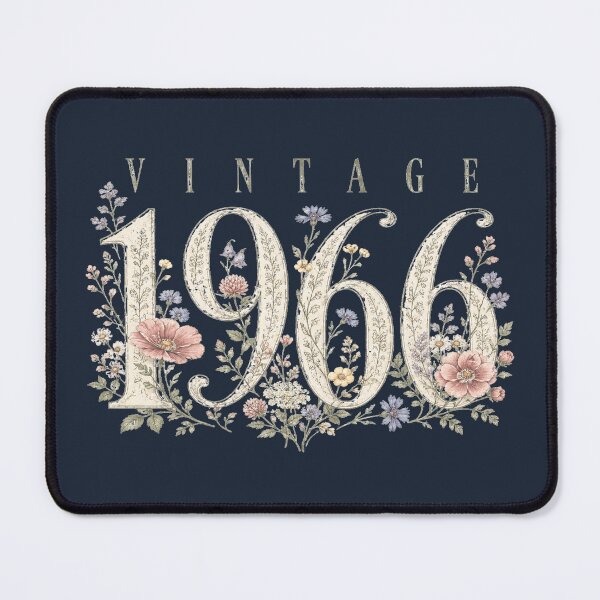 Item preview, Vintage 1966 Floral 60th Birthday Gift for Women designed and sold by POD DYNASTY | Original Print On Demand T-Shirt Graphics.