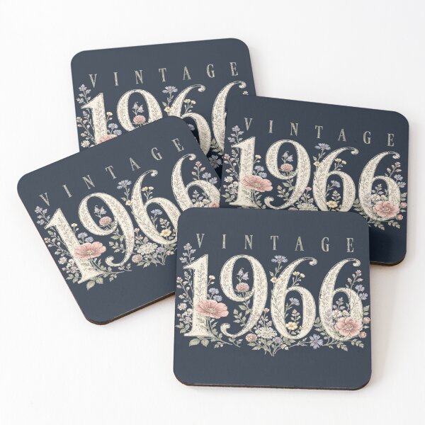 Item preview,  Vintage 1966 Floral 60th Birthday Gift for Women designed and sold by POD DYNASTY | Original Print On Demand T-Shirt Graphics.
