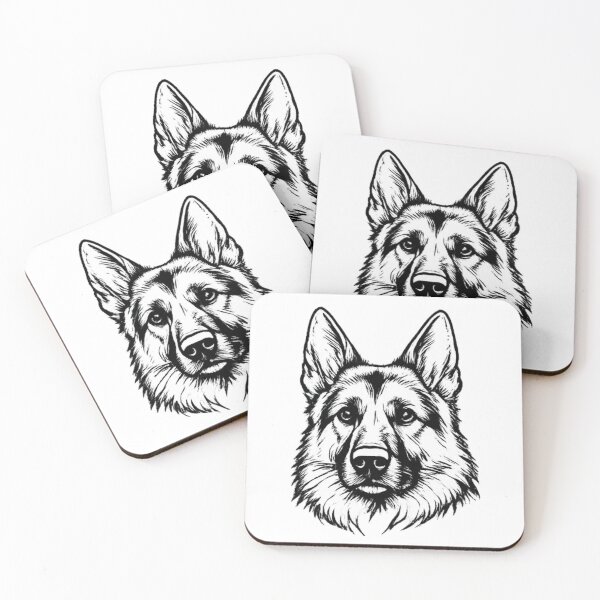 Item preview, German Shepherd Line Art | Elegant GSD Dog Illustration designed and sold by zenithviv.