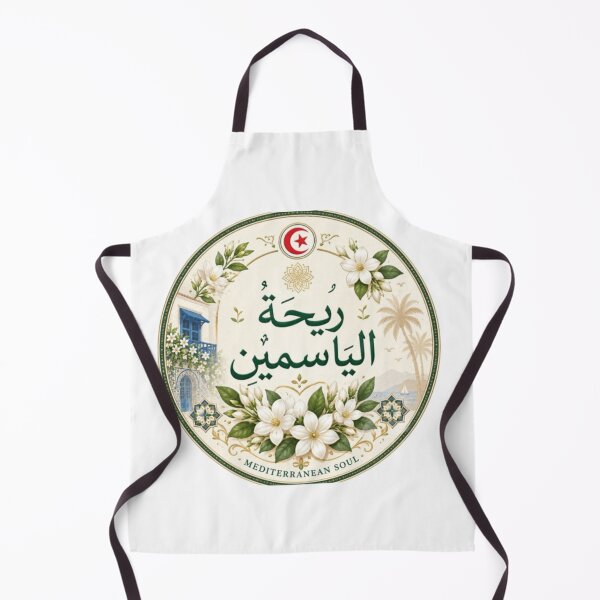 Item preview, ريحة الياسمين | Tunisian Jasmine Arabic Calligraphy Vintage designed and sold by Salma.Store.