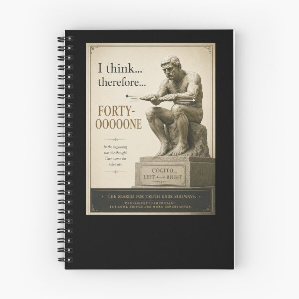 Item preview, 41 (forty-ooooone) SIDEWAYS SOCIETY COLLECTION - PHILOSOPHY - I think... therefore... Forty-ooooone designed and sold by WheelieGdArt.