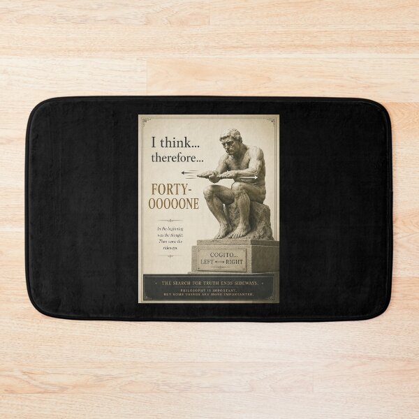 Item preview, 41 (forty-ooooone) SIDEWAYS SOCIETY COLLECTION - PHILOSOPHY - I think... therefore... Forty-ooooone designed and sold by WheelieGdArt.