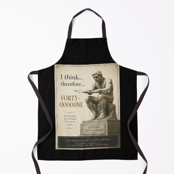 Item preview, 41 (forty-ooooone) SIDEWAYS SOCIETY COLLECTION - PHILOSOPHY - I think... therefore... Forty-ooooone designed and sold by WheelieGdArt.