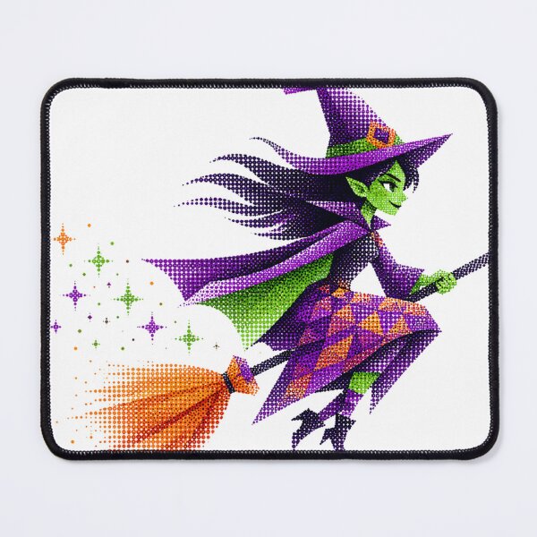 Item preview, Flying Wicked Witch On Broomstick Halftone designed and sold by xMErCUrY03x.