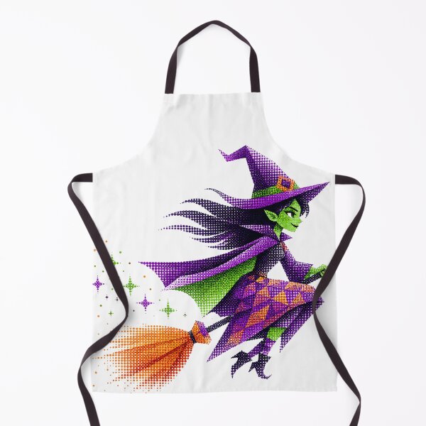Item preview, Flying Wicked Witch On Broomstick Halftone designed and sold by xMErCUrY03x.