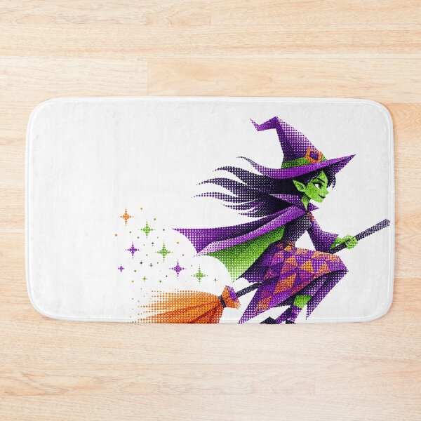 Item preview, Flying Wicked Witch On Broomstick Halftone designed and sold by xMErCUrY03x.