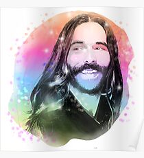 Jonathan Van Ness Rainbow Portrait Poster