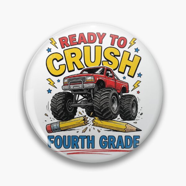 Item preview, Ready To Crush Fourth Grade Monster Truck Back To School Boys designed and sold by raedattia.