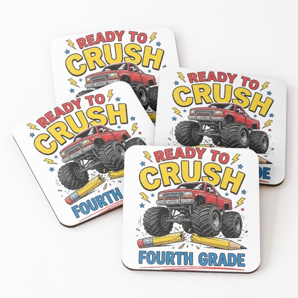 Item preview, Ready To Crush Fourth Grade Monster Truck Back To School Boys designed and sold by raedattia.