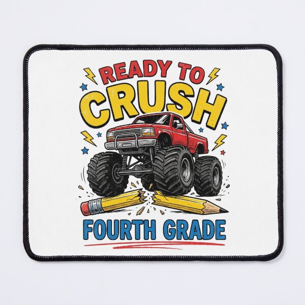 Item preview, Ready To Crush Fourth Grade Monster Truck Back To School Boys designed and sold by raedattia.