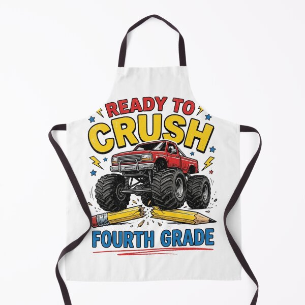 Item preview, Ready To Crush Fourth Grade Monster Truck Back To School Boys designed and sold by raedattia.