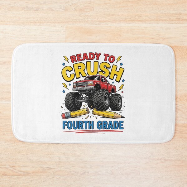 Item preview, Ready To Crush Fourth Grade Monster Truck Back To School Boys designed and sold by raedattia.