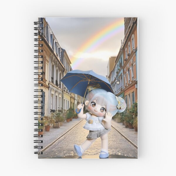 Item preview, Rainbow After the Rain - Cute Doll Umbrella Street Scene designed and sold by Nicole_83.