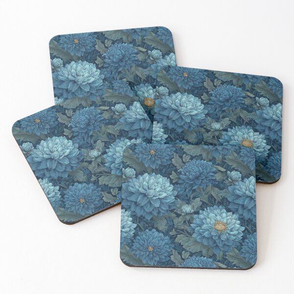 Item preview, Whimsical Dahlias  - Botanical Garden Pattern  - Valentine Gifts For Him designed and sold by RoyalStarsPatts.