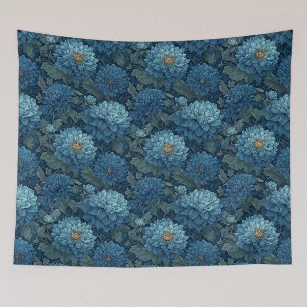 Item preview, Whimsical Dahlias  - Botanical Garden Pattern  - Valentine Gifts For Him designed and sold by RoyalStarsPatts.