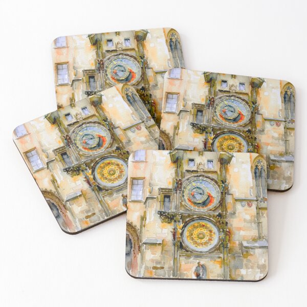 Item preview, Prague Astronomical Clock Watercolor designed and sold by caracatita75.