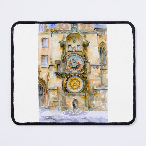 Item preview, Prague Astronomical Clock Watercolor designed and sold by caracatita75.