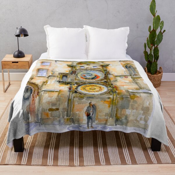 Item preview, Prague Astronomical Clock Watercolor designed and sold by caracatita75.