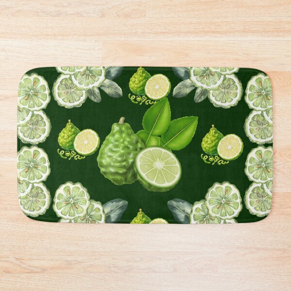 Item preview, Deep Green Kaffir Lime & Tropical Citrus Pattern designed and sold by ​Jyoti Digital Artist.