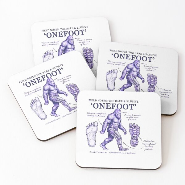 Item preview, Onefoot Prosthetic Leg Amputee Recovery Purple Bigfoot Monster T-Shirt designed and sold by pawsome purrfect.
