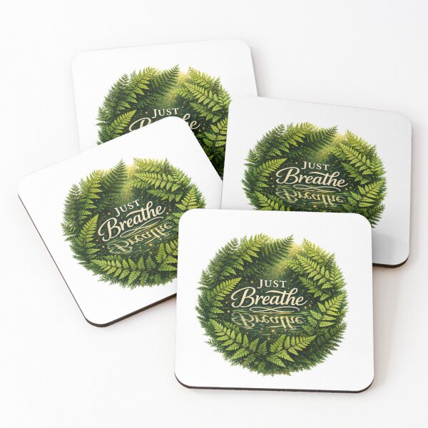 Item preview, Just Breathe Forest T-Shirt | Woodland Nature Quote | Fern Botanical Art | Mindfulness | Hiking & Outdoor Shirt designed and sold by imbreath.