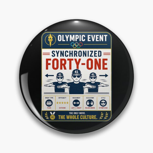Item preview, 41 (forty-ooooone) SIDEWAYS SOCIETY COLLECTION - SPORTS - Olympic Event Synchronized Forty-One designed and sold by WheelieGdArt.