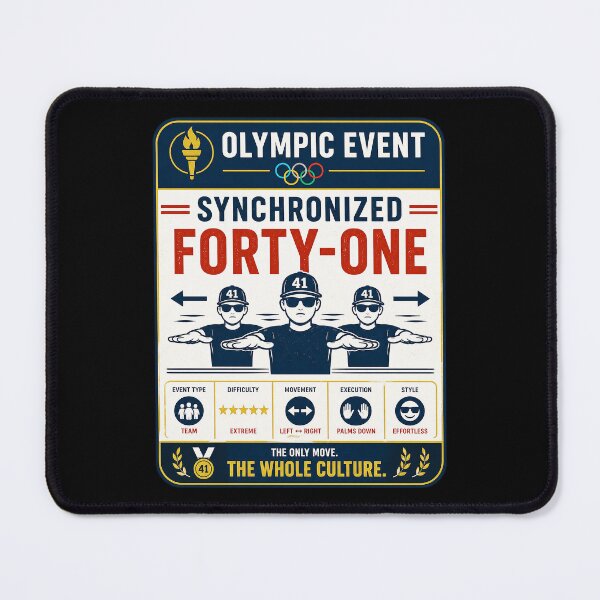 Item preview, 41 (forty-ooooone) SIDEWAYS SOCIETY COLLECTION - SPORTS - Olympic Event Synchronized Forty-One designed and sold by WheelieGdArt.