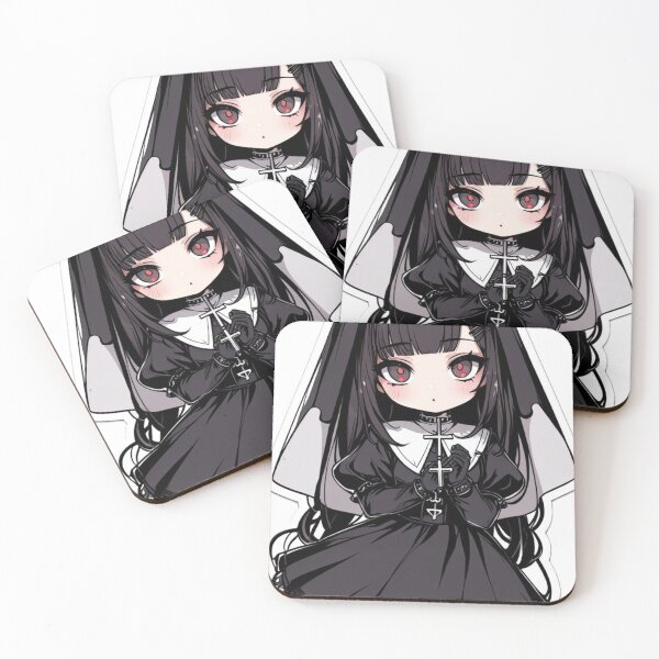 Item preview, Dark Kawaii Chibi Nun | Gothic Anime Sticker designed and sold by AnimDream .