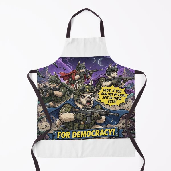 Item preview, Helldivers Lama Squad For Democracy! Funny Helldivers Llama Army Spit Attack designed and sold by OneShot Labs.