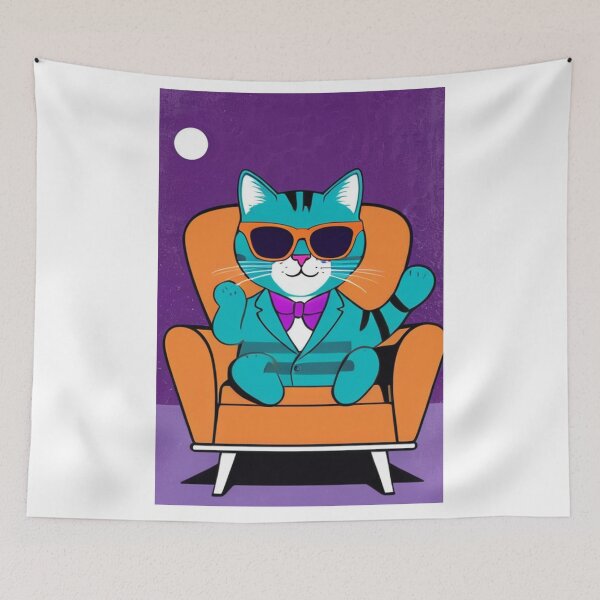 Item preview, Art - Stylized Feline Character, Fun Vector Illustration designed and sold by World-Pets.