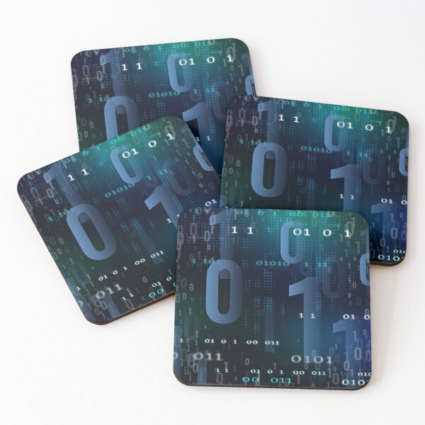 Item preview, Blue Binary Code Digital Technology Pattern designed and sold by WordPlayStudio.