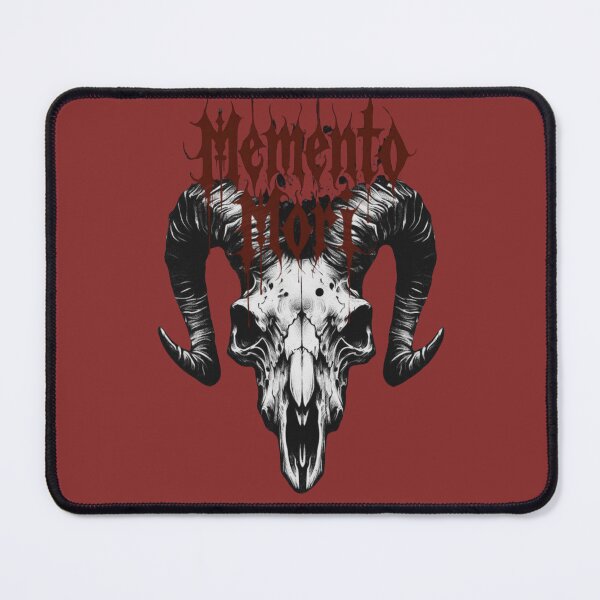 Item preview, Memento Mori Ram Skull Dark Metal Occult Typography Gothic Horror Art designed and sold by Daily-chaos.