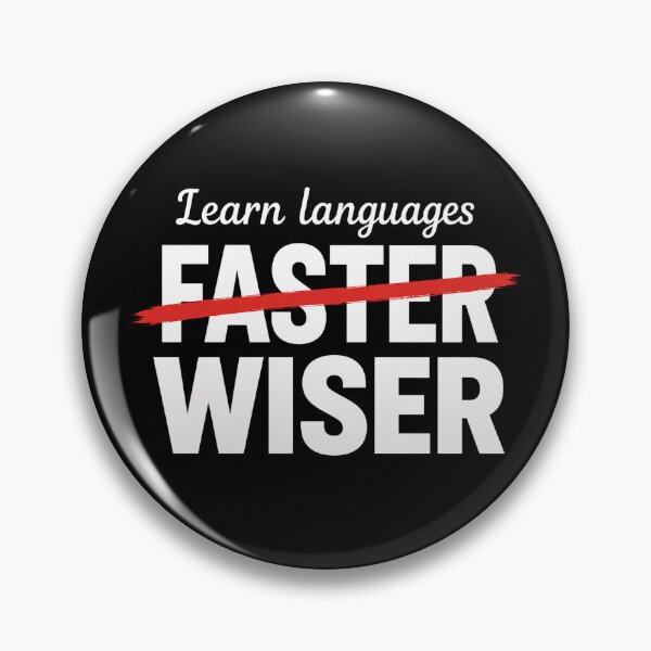 Item preview, Learn Languages. Wiser, Not Faster. | Minimalist Typography Design designed and sold by Trodyglot.