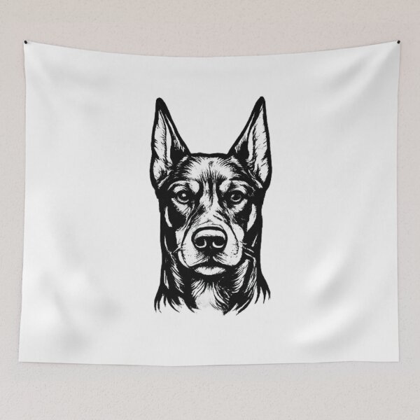 Item preview, Doberman Line Art | Premium Dog Portrait designed and sold by zenithviv.