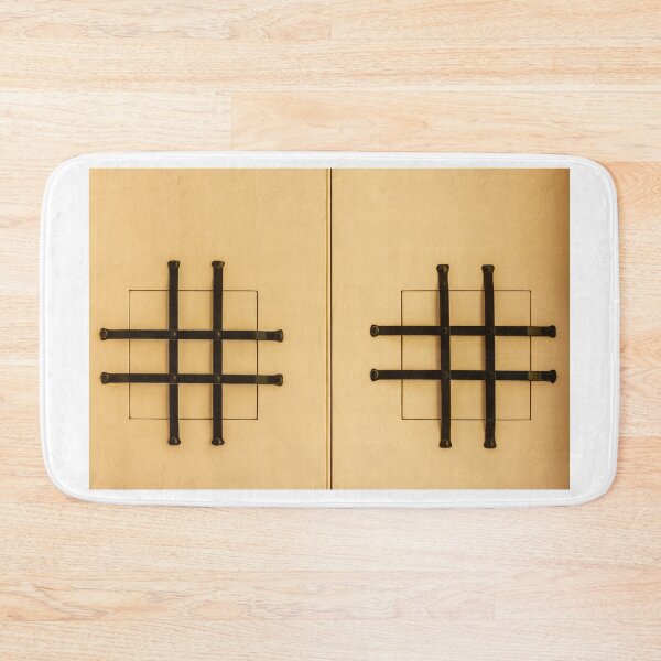Item preview, Metal Bars Small Window With Security Grill On Beige Wall, Minimal Architectural Grid Composition designed and sold by Nmallia.