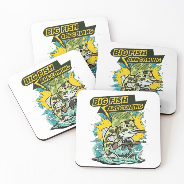 Item preview, Big fish are Coming fishing humor designed and sold by Stefanrajzer.