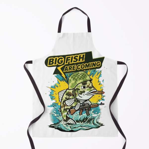 Item preview, Big fish are Coming fishing humor designed and sold by Stefanrajzer.