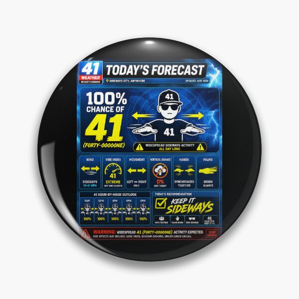 Item preview, 41 (forty-ooooone) SIDEWAYS SOCIETY COLLECTION - WEATHER Today's Forecast 100% chance of Forty-ooooone v1 designed and sold by WheelieGdArt.