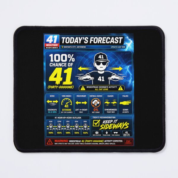 Item preview, 41 (forty-ooooone) SIDEWAYS SOCIETY COLLECTION - WEATHER Today's Forecast 100% chance of Forty-ooooone v1 designed and sold by WheelieGdArt.