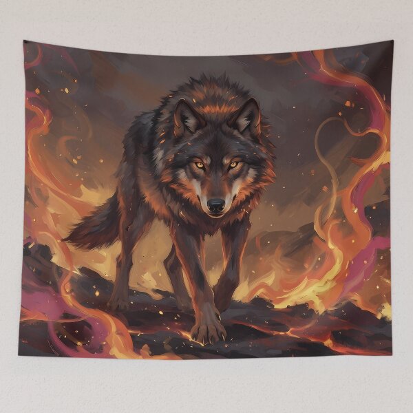 Item preview, Inferno Wolf Fantasy Art designed and sold by RkskArt.