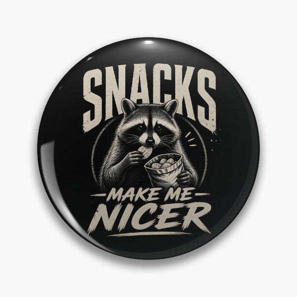 Item preview, Snacks Make Me Nicer Raccoon designed and sold by MTDesignLab.