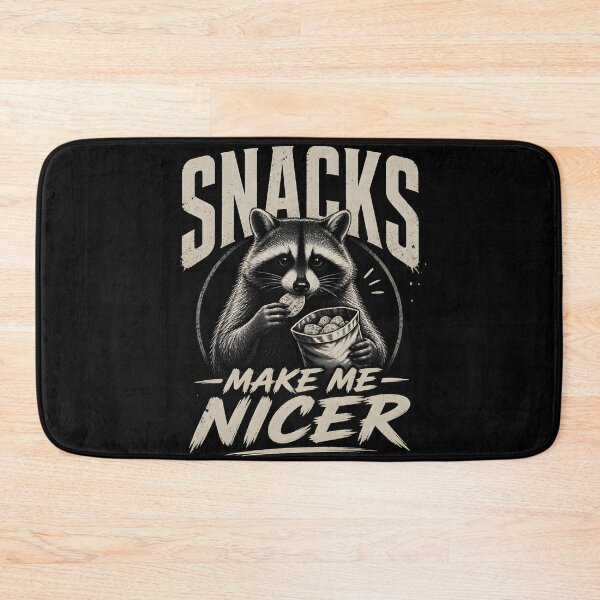 Item preview, Snacks Make Me Nicer Raccoon designed and sold by MTDesignLab.
