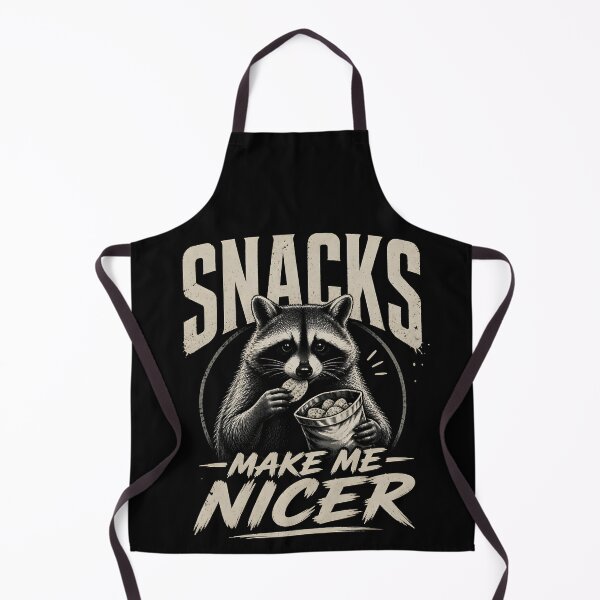 Item preview, Snacks Make Me Nicer Raccoon designed and sold by MTDesignLab.